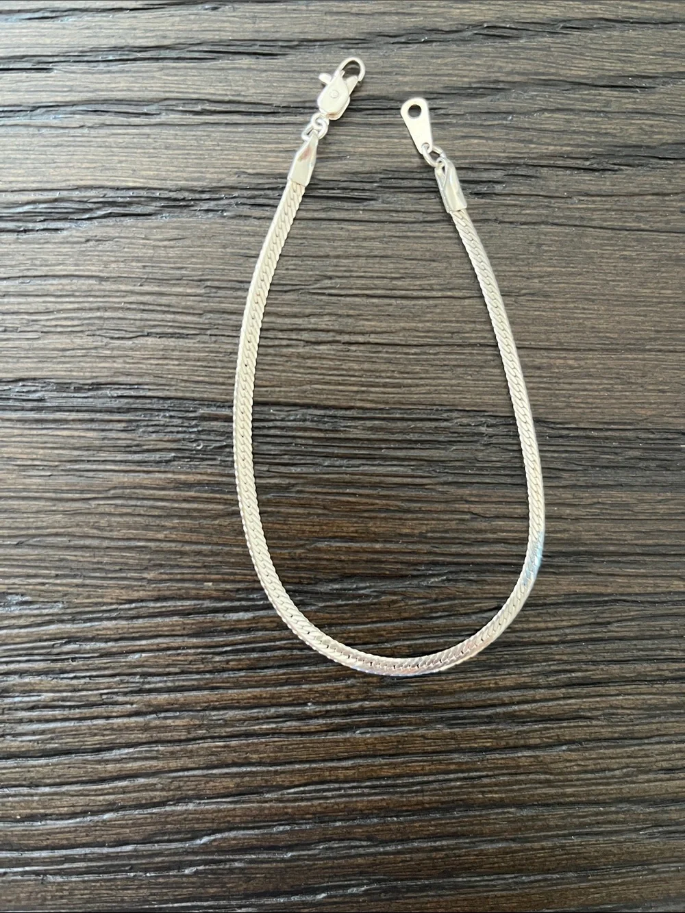 Genuine Sterling Silver Herringbone Bracelet